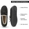 imageDREAM PAIRS Mens Moccasin Slippers Fuzzy Plush House Shoes Indoor Outdoor Fleece Lining LoafersGrey