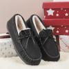 imageDREAM PAIRS Mens Moccasin Slippers Fuzzy Plush House Shoes Indoor Outdoor Fleece Lining LoafersGrey