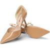 imageDREAM PAIRS Womens Closed Toe High Heels Stiletto Pointed Toe Strappy Pearl Elegant DOrsay Dress Wedding Party Pumps ShoesNude