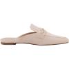 imageDREAM PAIRS Womens Flat Mules Buckle Pointed Toe Backless Slip on Slides Loafer ShoesBeigeSuede