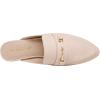 imageDREAM PAIRS Womens Flat Mules Buckle Pointed Toe Backless Slip on Slides Loafer ShoesBeigeSuede