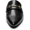 imageDREAM PAIRS Womens Flat Mules Buckle Pointed Toe Backless Slip on Slides Loafer ShoesBlacksnake