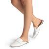 imageDREAM PAIRS Womens Flat Mules Buckle Pointed Toe Backless Slip on Slides Loafer ShoesWhite