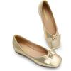 imageDREAM PAIRS Womens Low Wedge Dressy Flats Comfortable Square Toe Rhinestone Wedding ShoesGoldmetallic
