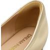 imageDREAM PAIRS Womens Low Wedge Dressy Flats Comfortable Square Toe Rhinestone Wedding ShoesGoldmetallic