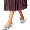 imageDREAM PAIRS Womens Low Wedge Dressy Flats Comfortable Square Toe Rhinestone Wedding ShoesSilvermetallic