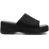 imageDREAM PAIRS Womens Slip on Wedges Platform Soft Cute Walking Comfort Flatform SandalsBlack