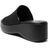 imageDREAM PAIRS Womens Slip on Wedges Platform Soft Cute Walking Comfort Flatform SandalsBlackknit