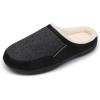 imageDREAM PAIRS Mens Cozy Memory Foam Slippers with Fuzzy WoolLike Lining Slipon Washable Indoor Outdoor House ShoesBlack