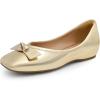 imageDREAM PAIRS Womens Low Wedge Dressy Flats Comfortable Square Toe Rhinestone Wedding ShoesGoldmetallic