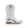 imageDREAM PAIRS Cowgirl Cowboy Western Boots Girls Mid Calf Riding Shoes Little KidBig KidSilver