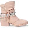 imageDREAM PAIRS Girls Ankle Boots Side Zipper Low Heels Boots Little KidBig KidPink