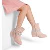 imageDREAM PAIRS Girls Ankle Boots Side Zipper Low Heels Boots Little KidBig KidPink