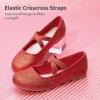imageDREAM PAIRS Girls Ballerina Dress Shoes Mary Jane FlatsRed