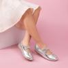 imageDREAM PAIRS Girls Ballerina Dress Shoes Mary Jane FlatsSilvermetallic