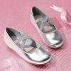 imageDREAM PAIRS Girls Ballerina Dress Shoes Mary Jane FlatsSilvermetallic