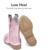 imageDREAM PAIRS Girls Cowgirl Boots Cowboy Western Mid Calf Star Boots for KidsPink