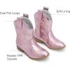 imageDREAM PAIRS Girls Cowgirl Boots Cowboy Western Mid Calf Star Boots for KidsPink