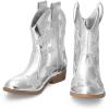 imageDREAM PAIRS Girls Cowgirl Boots Cowboy Western Mid Calf Star Boots for KidsSilver