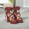 imageDREAM PAIRS High Heels Chunky Block Platform Heels for Women Strappy Gladiator Sexy Open Toe Heels Dressy Pumps SandalsRed