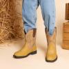 imageDREAM PAIRS Toddler Little Boys Girls Cowboy Boots Kids Western Square Toe Riding Mid Calf BootsLight BrownWheat