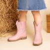 imageDREAM PAIRS Toddler Little Boys Girls Cowboy Boots Kids Western Square Toe Riding Mid Calf BootsPink