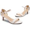imageDREAM PAIRS Womens Lexii Fashion Stilettos Open Toe Pump Heel SandalsWhite Pu
