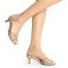 imageDREAM PAIRS Womens Nina Low Heel Pump SandalsGoldrhinestone