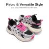 imageDREAM PAIRS Boys Girls Kids Sneakers Tennis Running Shoes Laceup Unisex LilLegends Lightweight Breathable Walking ShoesBlackPink