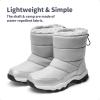 imageDREAM PAIRS Boys Girls Snow Boots Lightweight Slip Resistant Mid Calf Winter Shoes for LittleBig KidGrey