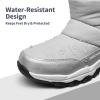 imageDREAM PAIRS Boys Girls Snow Boots Lightweight Slip Resistant Mid Calf Winter Shoes for LittleBig KidGrey