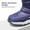 imageDREAM PAIRS Boys Girls Snow Boots Lightweight Slip Resistant Mid Calf Winter Shoes for LittleBig KidNavy