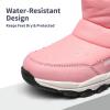 imageDREAM PAIRS Boys Girls Snow Boots Lightweight Slip Resistant Mid Calf Winter Shoes for LittleBig KidPink