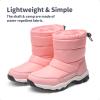 imageDREAM PAIRS Boys Girls Snow Boots Lightweight Slip Resistant Mid Calf Winter Shoes for LittleBig KidPink