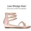 imageDREAM PAIRS Girls Ankle Strap Flat Sandals Summer Dressy Strappy Gladiator Rhinestones Platform Low Heels ShoesChampagne
