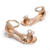 imageDREAM PAIRS Girls Sandals Ankle Strap Square Toe Low Heel Bow Flower Dress ShoesChampagnepu