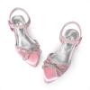 imageDREAM PAIRS Girls Sandals Closed Toe Dress Low Heels Pointed Toe Pump Flower Shoes for Little Big Kids Wedding Princess PartyPink