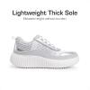 imageDREAM PAIRS Girls Shoes Sneakers Tennis Shoes Kids Fashion Platform Lightweight Lace Up Casual Walking ShoesSilver