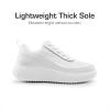 imageDREAM PAIRS Girls Shoes Sneakers Tennis Shoes Kids Fashion Platform Lightweight Lace Up Casual Walking ShoesWhite