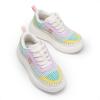 imageDREAM PAIRS Girls Shoes Sneakers Tennis Shoes Kids Fashion Platform Lightweight Lace Up Casual Walking ShoesWhiteRainbow