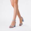 imageDREAM PAIRS Womens Chunk Low Heel Pump SandalsBabyBlueSuede