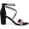 imageDREAM PAIRS Womens Chunk Low Heel Pump SandalsBlacksuede
