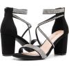 imageDREAM PAIRS Womens Chunk Low Heel Pump SandalsBlacksuede