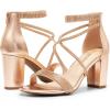 imageDREAM PAIRS Womens Chunk Low Heel Pump SandalsChampagnepu