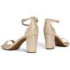 imageDREAM PAIRS Womens Chunk Low Heel Pump SandalsGoldGlitter