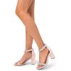 imageDREAM PAIRS Womens Chunk Low Heel Pump SandalsNude Pinksatin