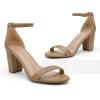 imageDREAM PAIRS Womens Chunk Low Heel Pump SandalsNudePu