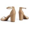 imageDREAM PAIRS Womens Chunk Low Heel Pump SandalsNudePu