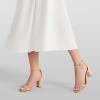 imageDREAM PAIRS Womens Chunk Low Heel Pump SandalsNudeSuede