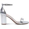 imageDREAM PAIRS Womens Chunk Low Heel Pump SandalsSilvermetallic